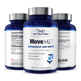 MoveMD-bouteille MoveMD Nutrition, soutien articulaire potentiel pour la routine quotidienne.