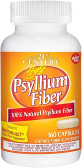 21st Century psyllium: bouteille de 160 capsules, soutien fibre quotidien
