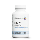 Bouteille 4Life Life C avec 60 comprimés mâchables citron, soutien immunitaire potentiel.