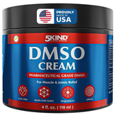 La crème DMSO 5Kind en flacon, soulage temporairement les douleurs musculaires.
