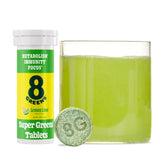 Boîte de 8Greens Supergreens avec les tablettes prêtes à être utilisées