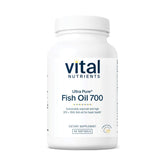 Vital Nutrients Ultra Pure Poisson 700, bouteille en vedette, potentiel soutien cardio-vasculaire et cérébral.