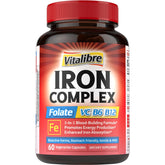 Vitalibre bisglycinate de fer en bouteille, douceur digestive et absorption optimale.