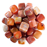 ABHISUBYA Carnelian – Pierres roulées, parfaites pour méditation et rituel.