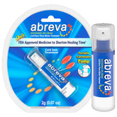 Abreva flacon-pompe 10% Docosanol, traitement pratique et rapide des boutons de fièvre.
