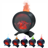 AChoice4U diffuseur rond cheminée avec lumière chaude pour salon.