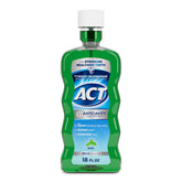 ACT Bain de bouche fluoré anticaries menthe, bouteille 532 ml, protège l’émail.