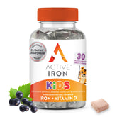 ActiveIron dans l’emballage gommes cassis pour enfants, facile à reconnaître