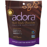 Adora Calcium disque chocolat noir équitable: apport partiel en calcium avec vitamine D3 et magnésium