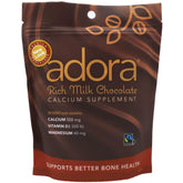 Adora Disques Calcium chocolat au lait — emballage pratique pour un apport quotidien.
