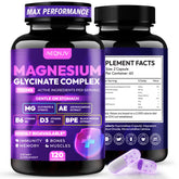 AEQNJV Magnésium Glycinate Complex – bouteille visible, soutien quotidien des muscles et du sommeil.