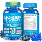 AEQNJV Magnésium Glycinate Gummies – bouteille prête pour soutenir le sommeil et la détente.
