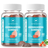 Gomme AFXMATE Ashwagandha dans une bouteille pratique, idéale pour le quotidien.