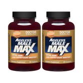 Ageless Male Max — versement de la bouteille pour soutenir l'énergie quotidienne.