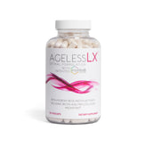 AgelessLX HMB – bouteille et capsules, soutien potentiel à la peau et à la tonicité.