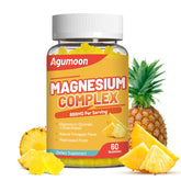 Gommes Agumoon magnésium 800 mg en bouteille, soutien potentiel à l'énergie quotidienne.