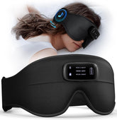AHUIARGY masque yeux avec écouteurs Bluetooth 5.4, confort Raven et liberté de mouvement pendant le sommeil.