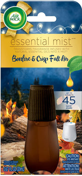Air Wick Essential Mist recharge Bonfire & Crisp Fall, bouteille parfumée pour salon