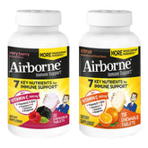 Airborne, bouteille gommes immunité, pratique pour soutenir la routine quotidienne.