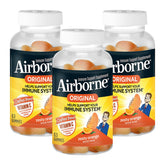 Gomme Airborne immunité orange zeste pour un apport pratique.