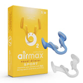 Air Max petit dilatateur nasal bleu translucide, facilite la respiration pendant l'effort.