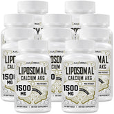 AJAXERRUE Calcium AKG liposomal, bouteille prête pour énergie durable et absorption améliorée.