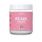 Akasha Superfoods Poudre de perles dans le pot, prête à être mélangée dans vos boissons.