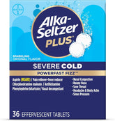 ALKA-SELTZER PLUS tablettes effervescentes se dissolvant rapidement dans l'eau pour soulagement temporaire