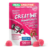 Allcoovita Gomme Creatine framboise: bouteille pratique pour la routine sportive.