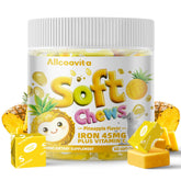 Allcoovita fer soft chews ananas bouteille : énergie au quotidien.
