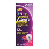 Allegra Enfants – liquide saveur baies prêt à l'emploi pour soulager les allergies.