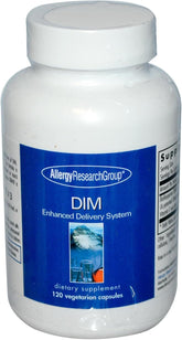 Allergy Research Group DIM, bouteille, système de délivrance amélioré pour une absorption optimisée.