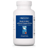 Allergy Research Group Multi-Vi-Min: bouteille de capsules végétariennes hypoallégerniques pour soutien quotidien.