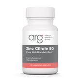 Allergy Research Group Zinc Citrate – bouteille: soutien potentiel du système immunitaire et de la fonction cellulaire.