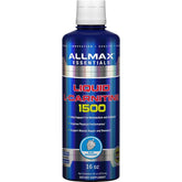 ALLMAX Carnitine liquide: bouteille bleu-framboise prête à soutenir le métabolisme des graisses.