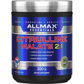 Allmax Essentials Citrulline Malate 2:1 — flacon, améliore la vascularisation pendant l'entraînement.
