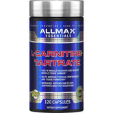 ALLMAX Essentials L-Carnitine Tartrate capsules en boîte, énergie pour l'entraînement.