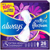 Always Radiant protections avec ailes: protection contre les fuites nocturnes
