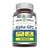 Amazing Formulas Alpha GPC bouteille ouverte pour un potentiel soutien cognitif