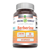 Amazing Formulas Berberine 1000 mg, capsules, soutien potentiel du métabolisme et énergie.