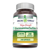 Amazing Formulas Glucosamine Sulfate 1000 mg, capsule dans bouteille, soutien articulations potentiel.