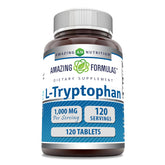 Amazing Formulas L-Tryptophane 1000 mg – comprimés dans la bouteille, soutien potentiel du bien-être.