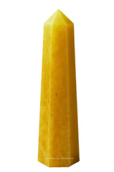 Amazing Gemstone – Pointe de tour en aventurine jaune, énergie ciblée pour revitaliser votre intérieur.