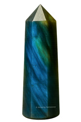 Amazing Gemstone Labradorite – tour cristal pointe purifiant l'énergie ambiante.