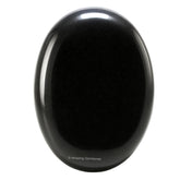 Amazing Gemstone obsidienne noire, grande pierre de paume pour méditation et énergie équilibrée.