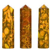 Amazing Gemstone: pointe cristal fruit jaspe, idéale pour méditation et grille de pierres.