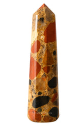 Amazing Gemstone Spotted Jasper tour en cristal, énergie revitalisante potentielle pour l’espace