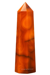 Amazing Gemstone tour cristal cornaline - pointe focalisée pour énergie revitalisante dans l’espace