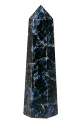 Tour cristal Indigo Gabbro d'Amazing Gemstone, énergie purifiée et focalisée dans l’espace