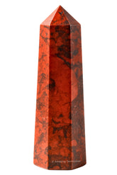 Tour Amazing Gemstone en cristal jaspe rouge et hématite purifiant l’énergie